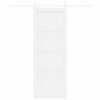 vidaXL Sliding Door White 73.5 x 198.5 cm Solid Pine Wood
