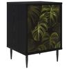 vidaXL Bedside Cabinet ELBURG Black Oak 36 x 33 x 51 cm