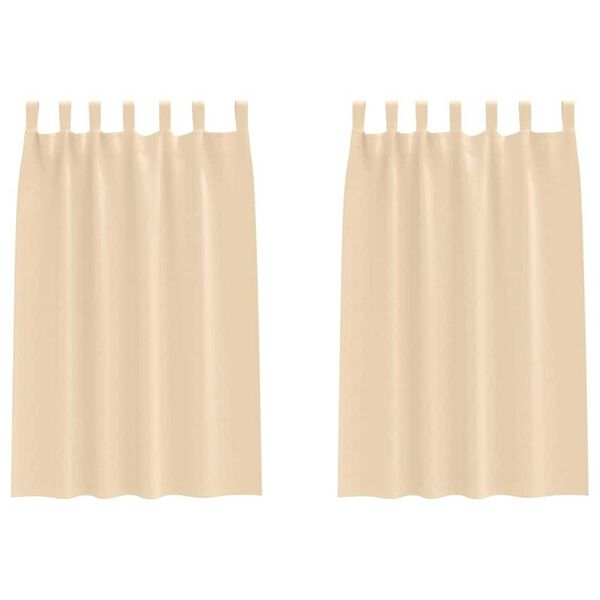 vidaXL Blackout Curtains with Rings 2 pcs Cream 175 x 140 cm Polyester