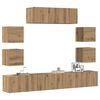 vidaXL 7 Piece TV Cabinet Set Wall-mounted Artisan Oak Engineered Wood