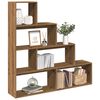 vidaXL Room Divider Bookcase 4-Tier Artisan Oak 143,5x29x143,5 cm Engineered Wood