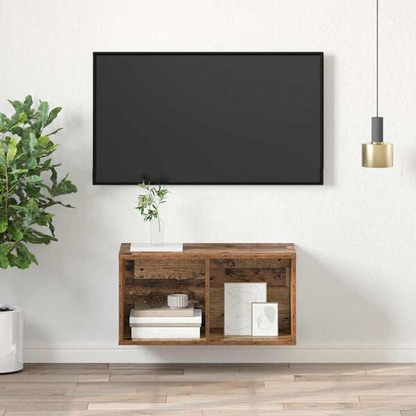 vidaXL TV Cabinet Set Old Wood 37 x 37 x 72 cm Engineered Wood