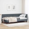 vidaXL Corner Bed Frame Dark Grey 100 cm x 200 cm Velvet
