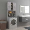 vidaXL Washing Machine Cabinet Concrete Grey 64x25.5x190 cm