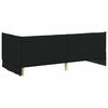 vidaXL Corner Bed Frame with Headboard Black 90 x 200 cm Fabric