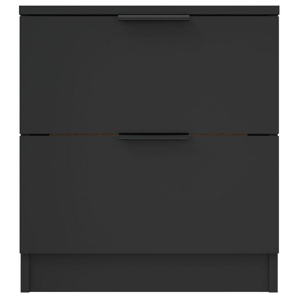 vidaXL Bedside Cabinet Black Engineered Wood
