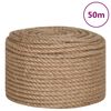 vidaXL Jute Rope 50 m Long 14 mm Thick