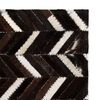 vidaXL Rug Genuine Leather Patchwork 80x150 cm Chevron Black/White