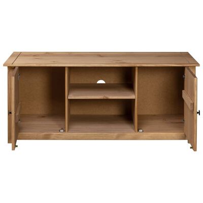 vidaXL TV Cabinet 120x40x50 cm Solid Pine Wood Panama Range