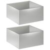 vidaXL Garden Planter 2 pcs Silver 60 x 60 x 40 cm Galvanised Steel
