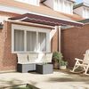 vidaXL Retractable Awning Manual Brown 250 x 200 cm Fabric