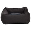 vidaXL Dog Bed Dark Grey 110.5x80.5x26 cm Linen Look Fleece