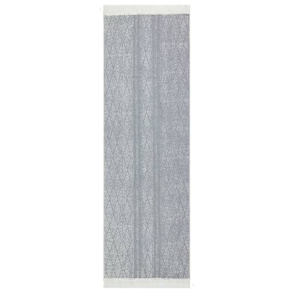 vidaXL Rug Light Grey 80x300 cm Cotton