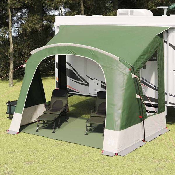 vidaXL Caravan Tent 3-Person with Roof Green 252 x 245 x 245 cm