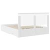 vidaXL Bed Frame with Headboard White 160 x 200 cm Engineered Wood