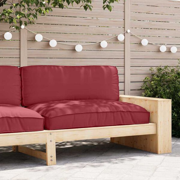 vidaXL Pallet Cushion for suitable for Seat Wine Red 120 x 80 x 12 cm