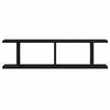 vidaXL Wall Shelves 2 pcs Black Oak 75x18x20 cm Engineered Wood