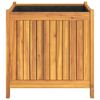 vidaXL Garden Planter with Liner 50x50x50 cm Solid Wood Acacia