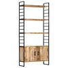 vidaXL 4-Tier Bookcase 80x30x180 cm Rough Mango Wood