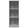 vidaXL 3-Tier Book Cabinet Grey Sonoma 40x24x109 cm Engineered Wood
