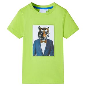 vidaXL Kids' T-shirt with Short Sleeves Lime 116