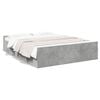 vidaXL Bed Frame with Drawers without Mattress Concrete Grey 150x200 cm King Size