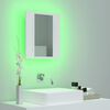 vidaXL LED Bathroom Mirror Cabinet White 40x12x45 cm Acrylic