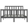 vidaXL Bed Frame without Mattress Grey 150x200 cm King Size Solid Wood