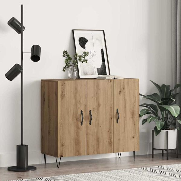 vidaXL Sideboard Artisan Oak 90 x 32.5 x 80 cm Engineered Wood