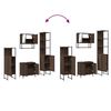 vidaXL 4 Piece Bathroom Furniture Set Brown Oak Engineered Wood