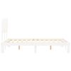 vidaXL Bed Frame without Mattress White Small Double Solid Wood Pine