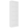vidaXL 5-Tier Book Cabinet White 60x24x175 cm Engineered Wood