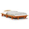 vidaXL Bed Frame without Mattress Wax Brown 75x190 cm Small Single Solid Wood Pine