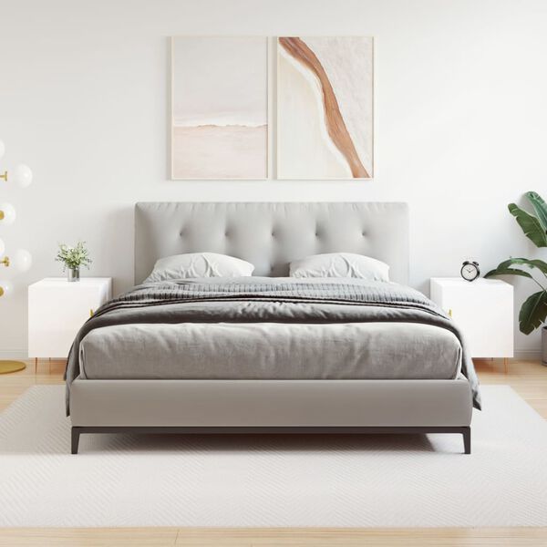 vidaXL Bedside Cabinets 2 pcs High Gloss White 40x40x50 cm Engineered Wood