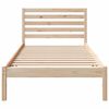 vidaXL Bed Frame with Headboard Brown 90 x 200 cm Solid Pine Wood