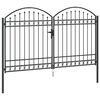 vidaXL Fence gate with Lock Grey 300 x 175 cm Steel