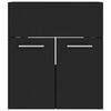 vidaXL Bathroom Furniture Set Black Engineered Wood