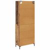 vidaXL Highboard Old Wood 69.5 x 34 x 180 cm Engineered Wood