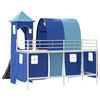 vidaXL Kids'Loft Bed Frame White and Blue 74.5 x 190 cm Metal