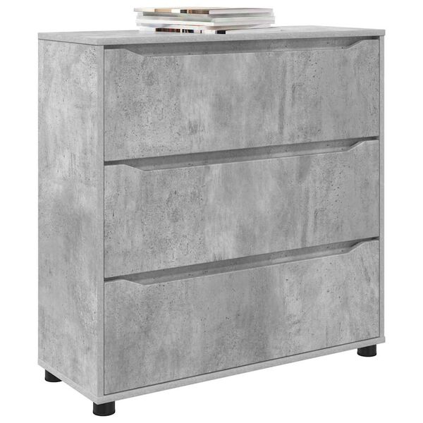 vidaXL Storage Cabinet Concrete Grey 80 x 31 x 81 cm Engineered Wood