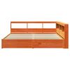 vidaXL Bookcase Bed 2 pcs Wax Brown 200 x 200 cm Solid Pine Wood