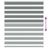 vidaXL Zebra Blind Dark Grey 125x100 cm Fabric Width 120.9 cm Polyester