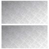 vidaXL Stair Tread Rectangular 2 pcs Silver 80 x 40 cm Aluminium