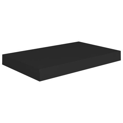 vidaXL Floating Wall Shelf Black 40x23x3.8 cm MDF