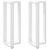 vidaXL Bar Table Legs T-Shaped 2 pcs White 50x35x(100-101) cm Steel