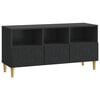 vidaXL TV Cabinet 102 x 34.5 x 50 cm Black Engineered Wood
