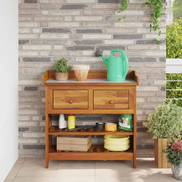 vidaXL Garden Cabinet Natural 78 x 36.5 x 78cm Solid Acacia Wood
