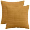 vidaXL Cushion Cover 2 pcs HEERLEN Yellow 30 x 30 cm Corduroy
