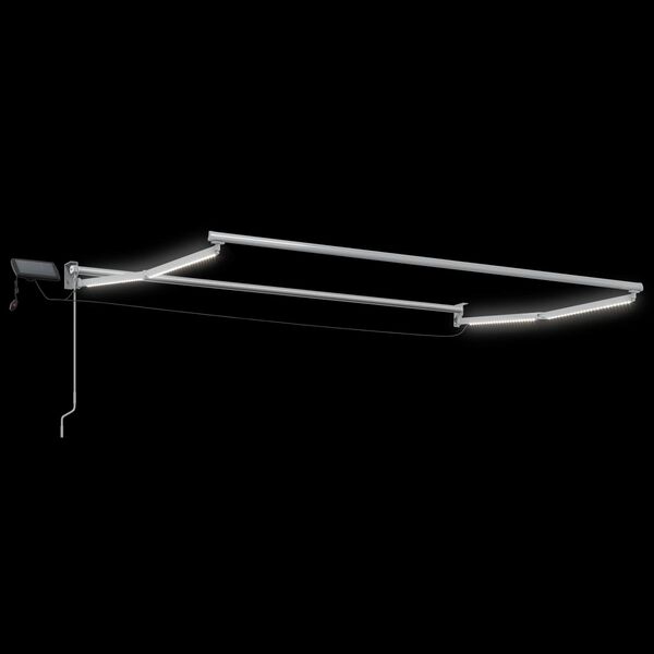 vidaXL Manual Retractable Awning with LEDs 3.5 x 2.5 m