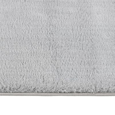 vidaXL Washable Rug Soft Shaggy 160x230 cm Anti Slip Grey